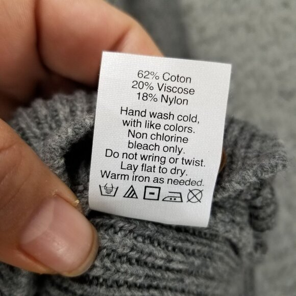 Madewell Sweater Womens Small Gray Crew Neck Tie Wrist Crew Neck Pullover - Picture 7 of 7